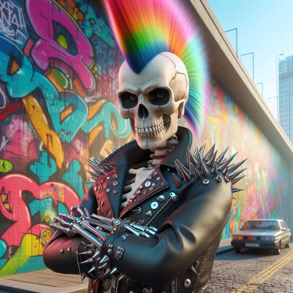 3D punk skeleton with full body (4)